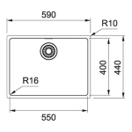 Franke MRX 110-55 Maris 不銹鋼單槽水槽 (瑞士製造)